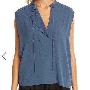 Vince Silk Tie Neck Blouse Dize XL